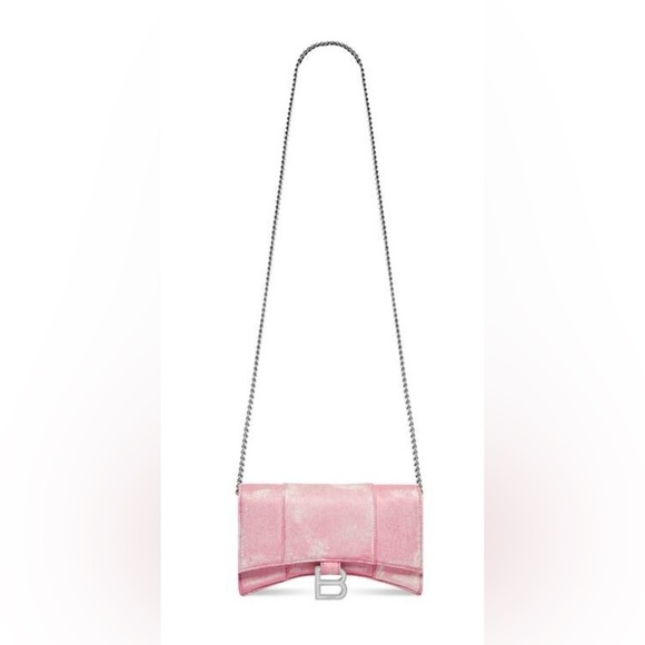 Balenciaga NWT Hourglass Leather Wallet on a Chain - Picture 11 of 12